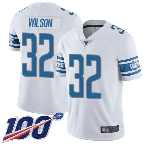 Detroit Lions Limited White Men Tavon Wilson Road Jersey NFL Football #32 100th Season Vapor Untouchable